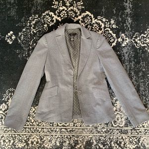 BCBG Gray Blazer Size XS with polka dot interior